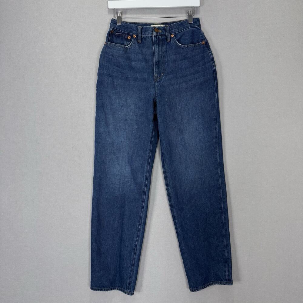 Madewell Baggy Straight Jeans Womens 27 Blue Dark Worn‎ Indigo Wash Denim Y2K